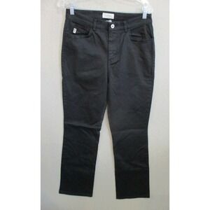 Guess Jeans Size 30 Black Stretch Denim Slight Boot Leg Made in USA High Waist